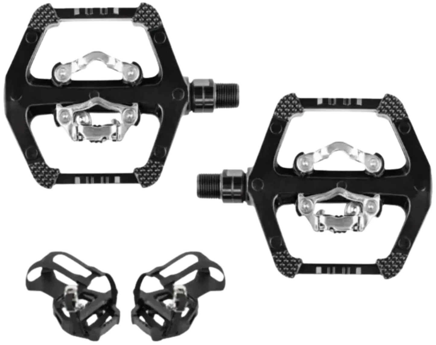 French Fitness SPD 9/16" Pedals w/Toe Cages & Straps (New) Image