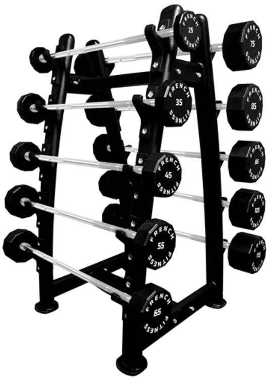 French Fitness Straight Urethane Barbell Bar Set, 25-115 lbs (New) Image