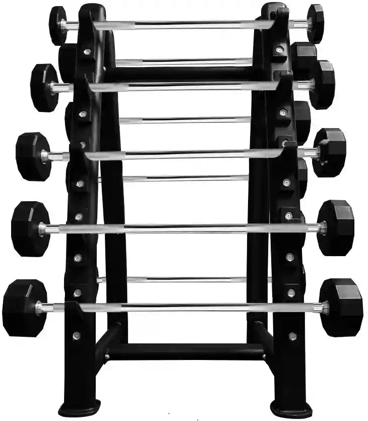 French Fitness Straight Urethane Barbell Bar Set, 20-110 lbs (New) Image 2