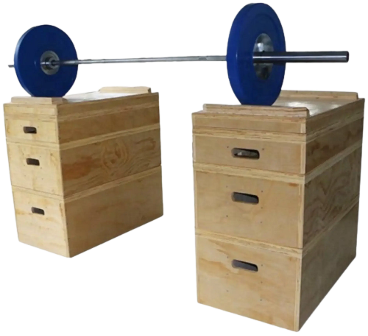 French Fitness Stackable Wood Jerk Blocks - Set of 8 Boxes (New) Image