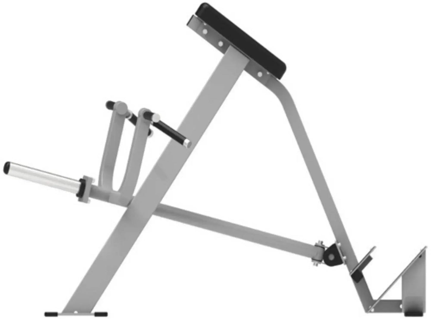 French Fitness Chest Supported T-Bar Row C90 Silver Side View