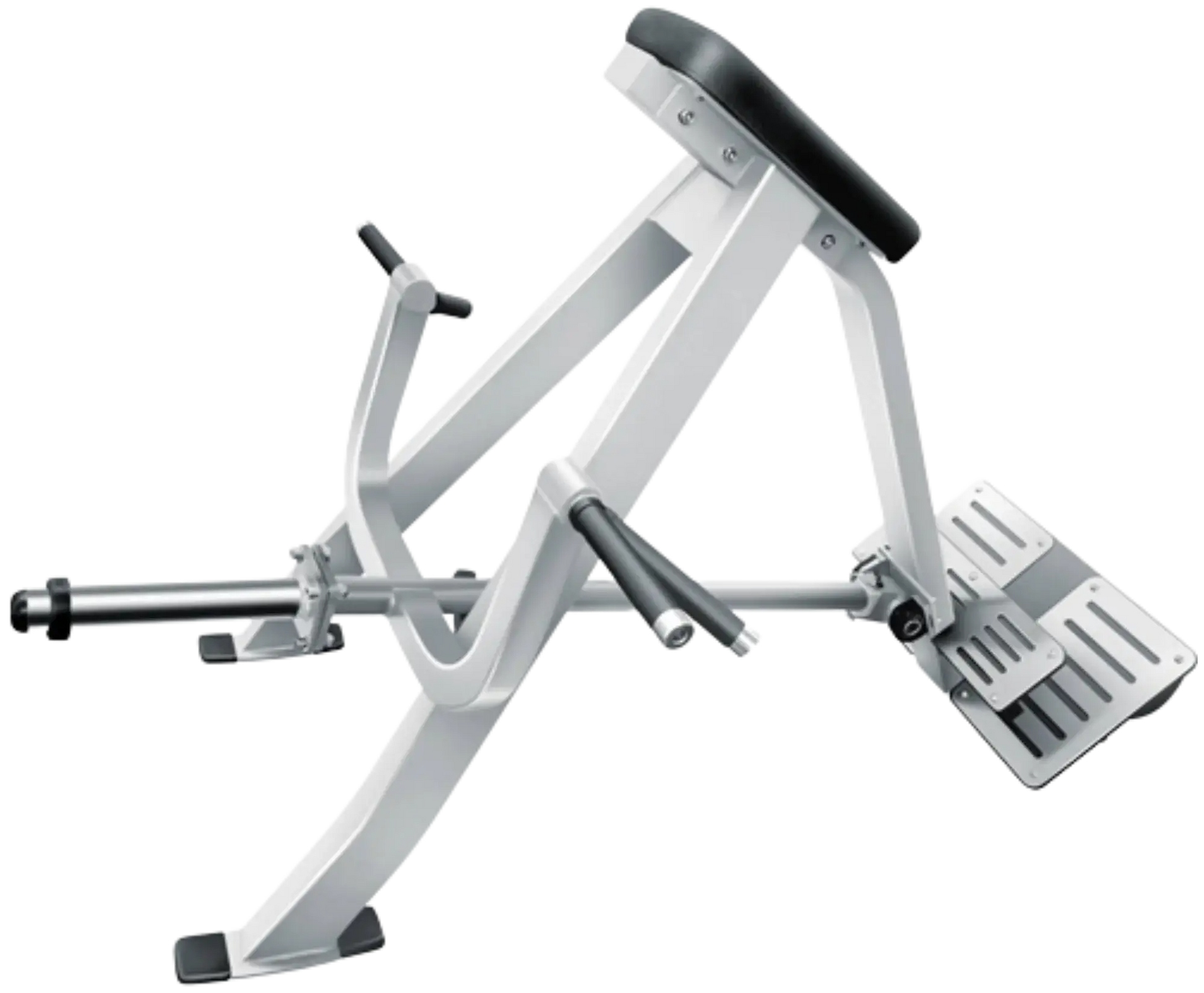 French Fitness Chest Supported T-Bar Row C90 Silver Angled View