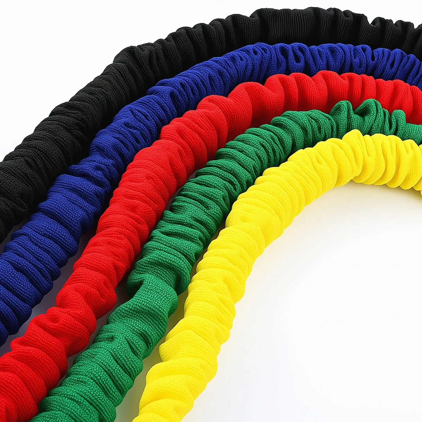 French Fitness Toning Resistance Tube Bands w/Handles - Blue (25 lbs) (New) - Detailed View