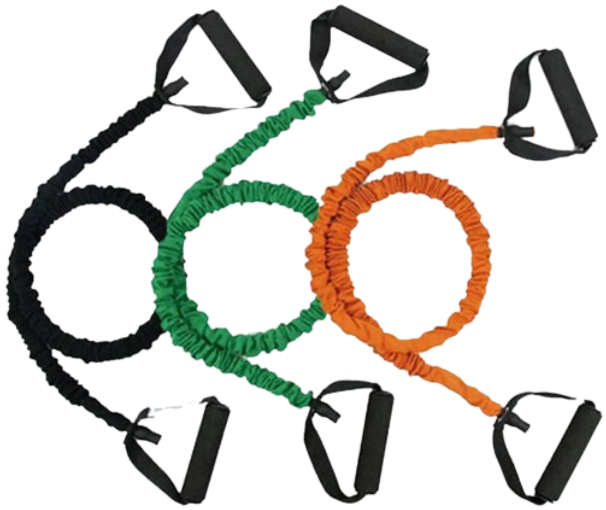 French Fitness Toning Resistance Tube Bands - Set of 3 (New) Image