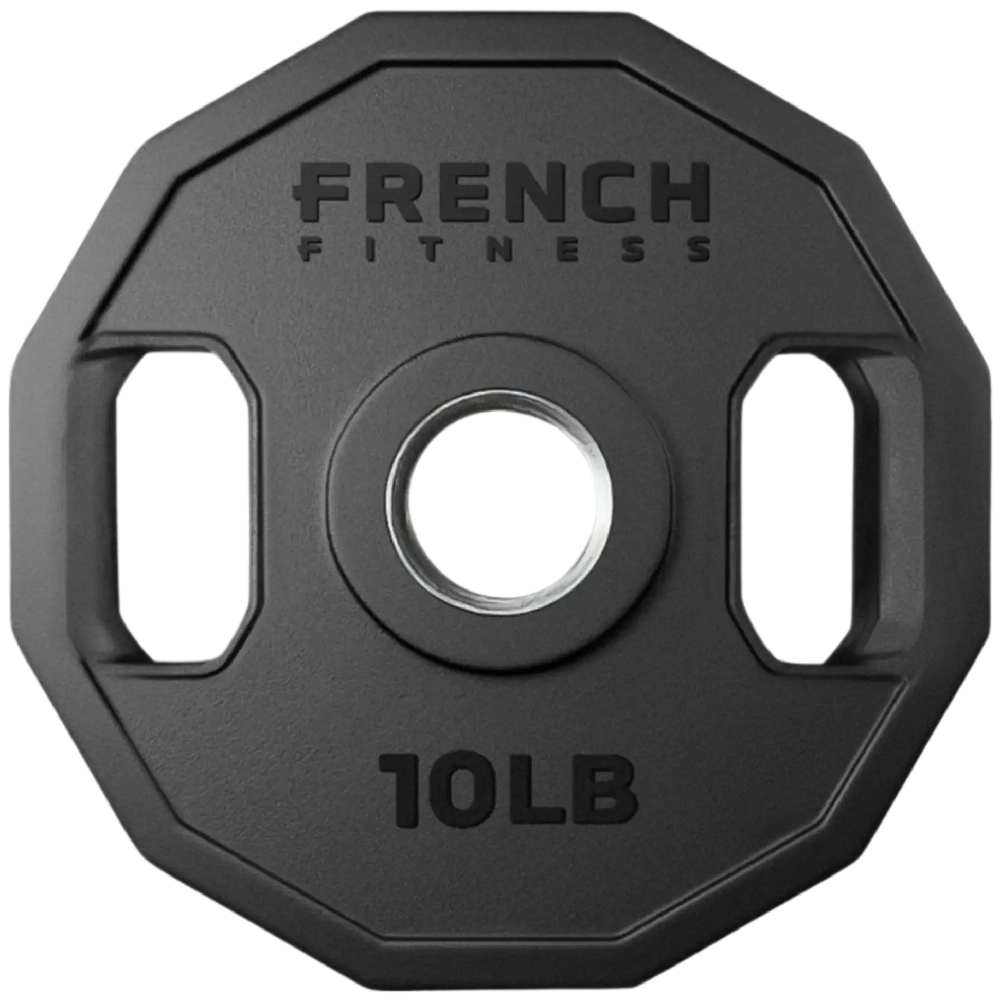 French Fitness Urethane Olympic Weight Plate V2 10 lbs Black (New) Image