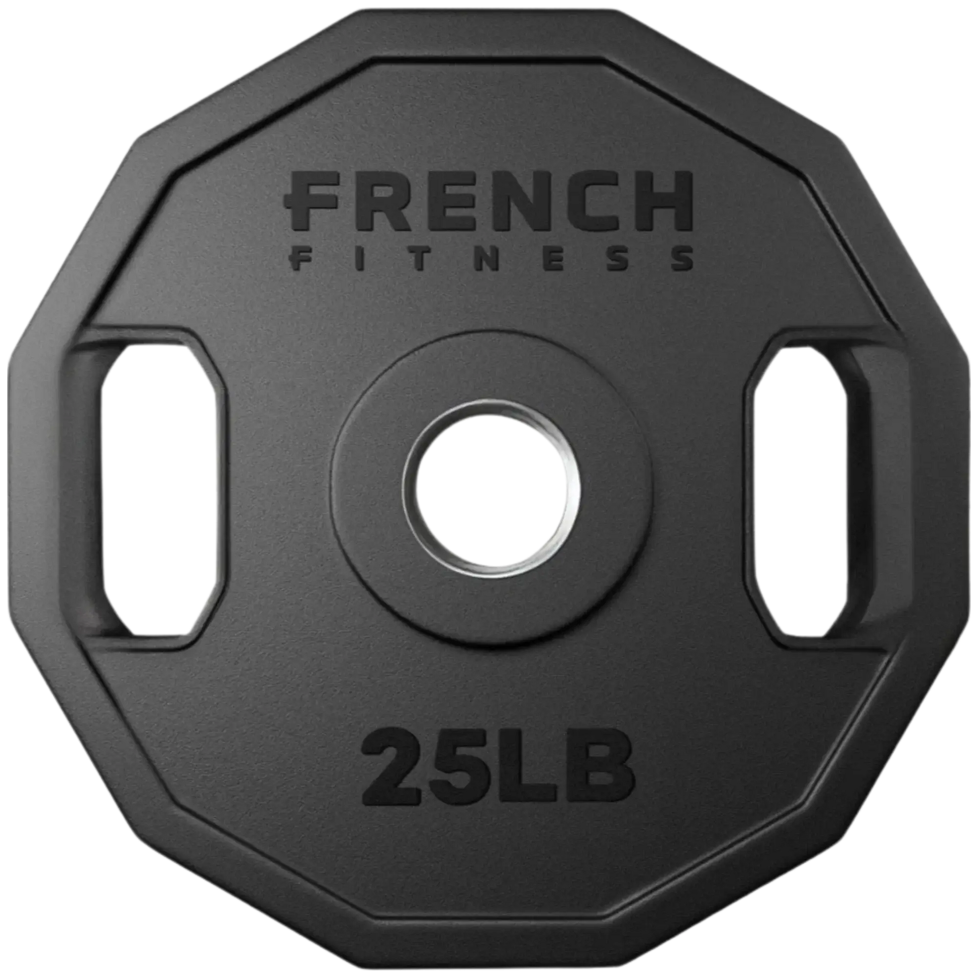 French Fitness Urethane Olympic Weight Plate V2 25 lbs Black (New) Image