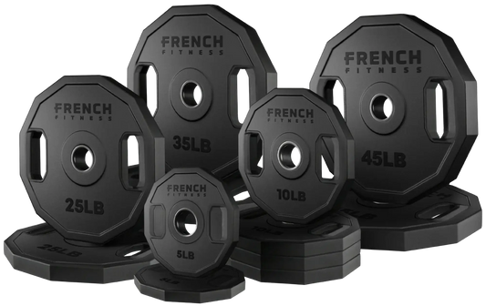 French Fitness Urethane Olympic Weight Plate V2 Set 260 lbs (New) Image