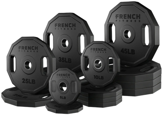 French Fitness Urethane Olympic Weight Plate V2 Set 350 lbs (New) Image