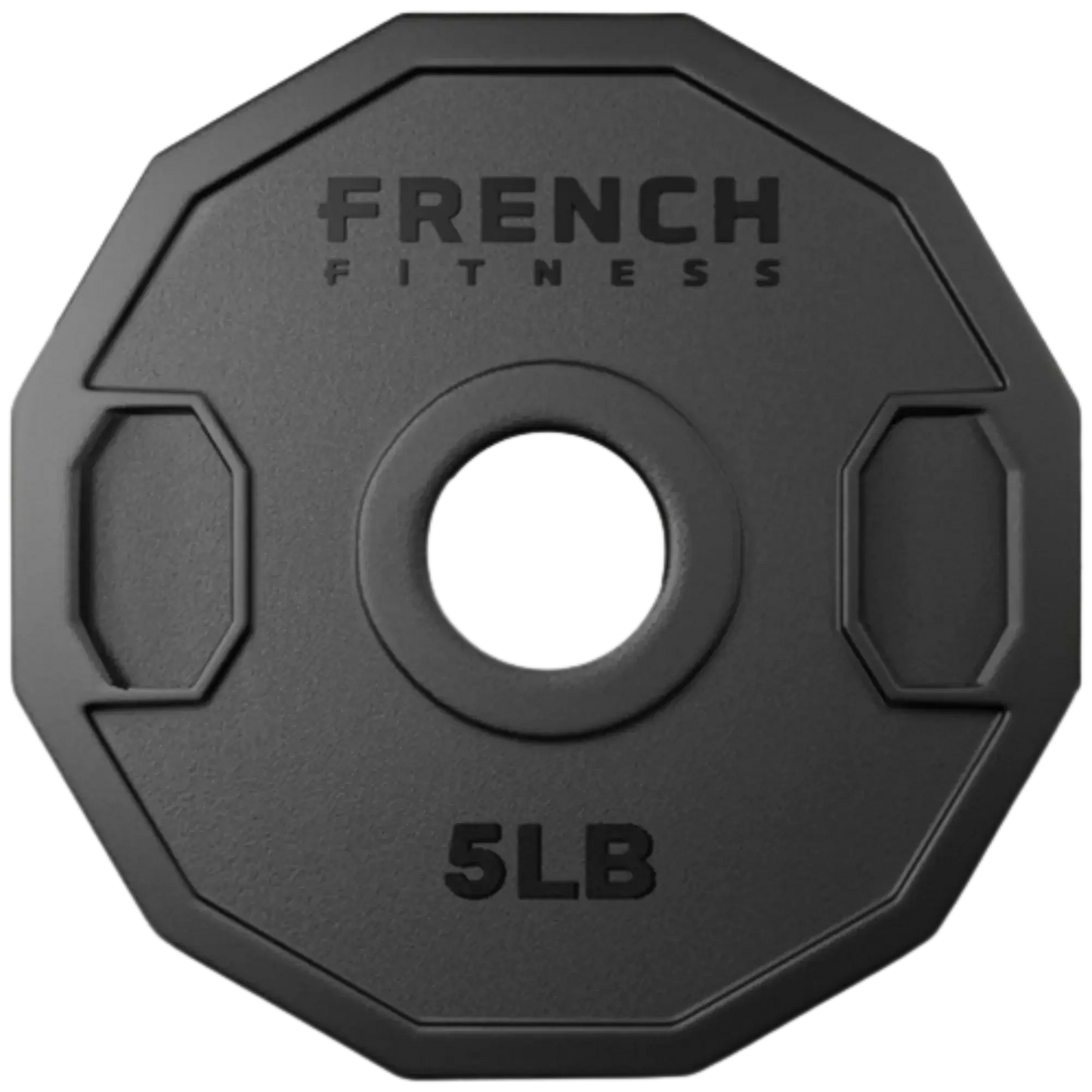 French Fitness Urethane Olympic Weight Plate V2 5 lbs Black (New) Image