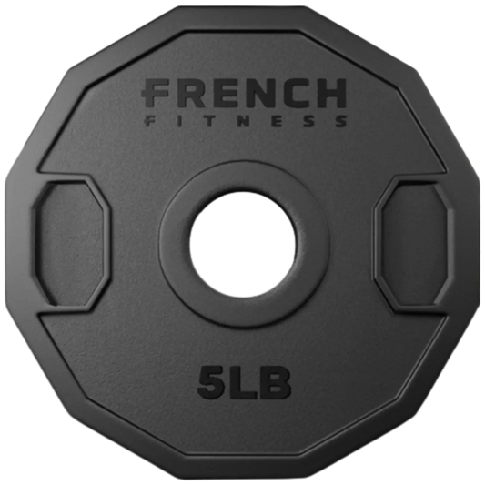 French Fitness Urethane Olympic Weight Plate V2 5 lbs Black (New) Image