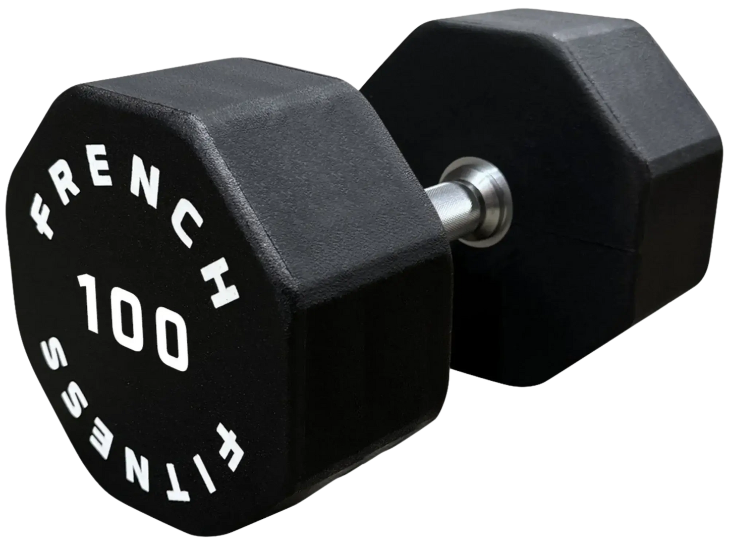French Fitness Urethane 8 Sided Hex Dumbbell 100 lbs - Single (New) Image