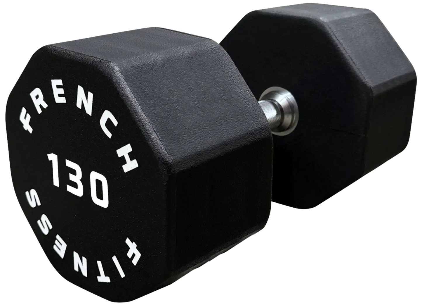 French Fitness Urethane 8 Sided Hex Dumbbell 130 lbs - Single (New) Image