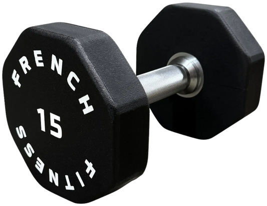 French Fitness Urethane 8 Sided Hex Dumbbell 15 lbs - Single (New) Image
