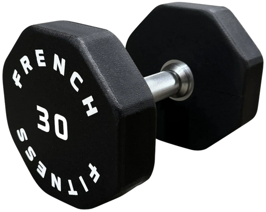 French Fitness Urethane 8 Sided Hex Dumbbell 30 lbs - Single (New) Image