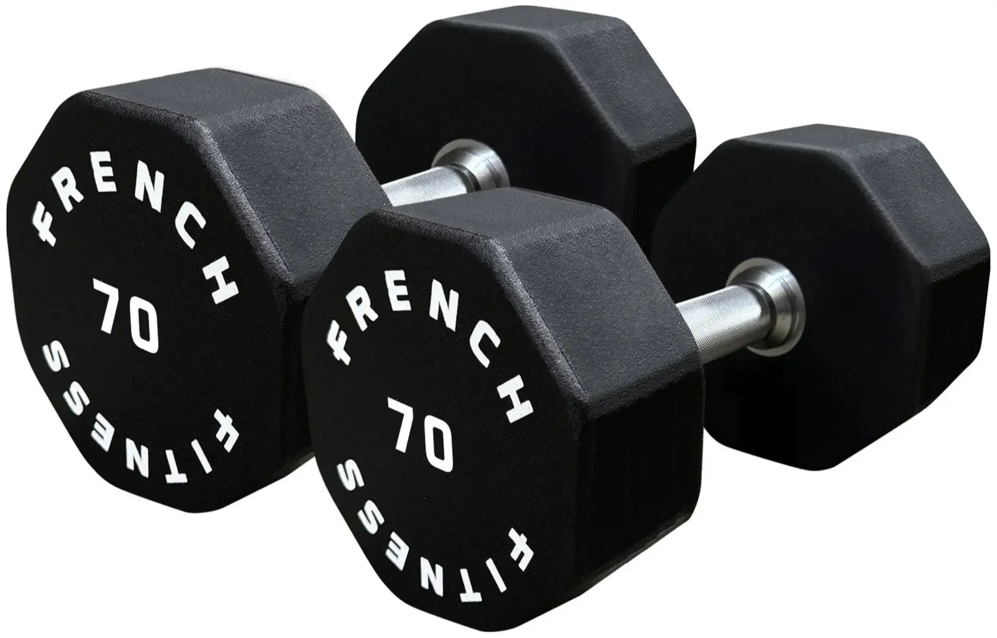 French Fitness Urethane 8 Sided Hex Dumbbell Set, 5-100 lbs (New) Image 15