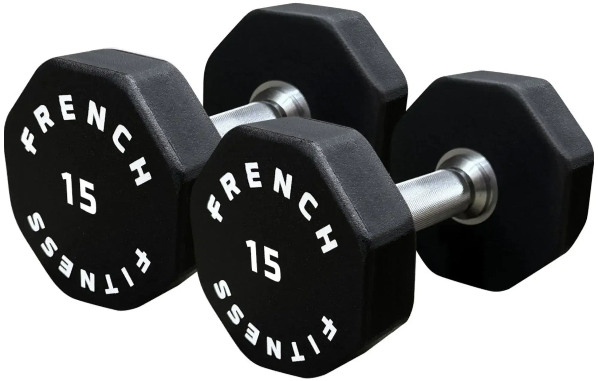 French Fitness Urethane 8 Sided Hex Dumbbell Set, 5-100 lbs (New) Image 4
