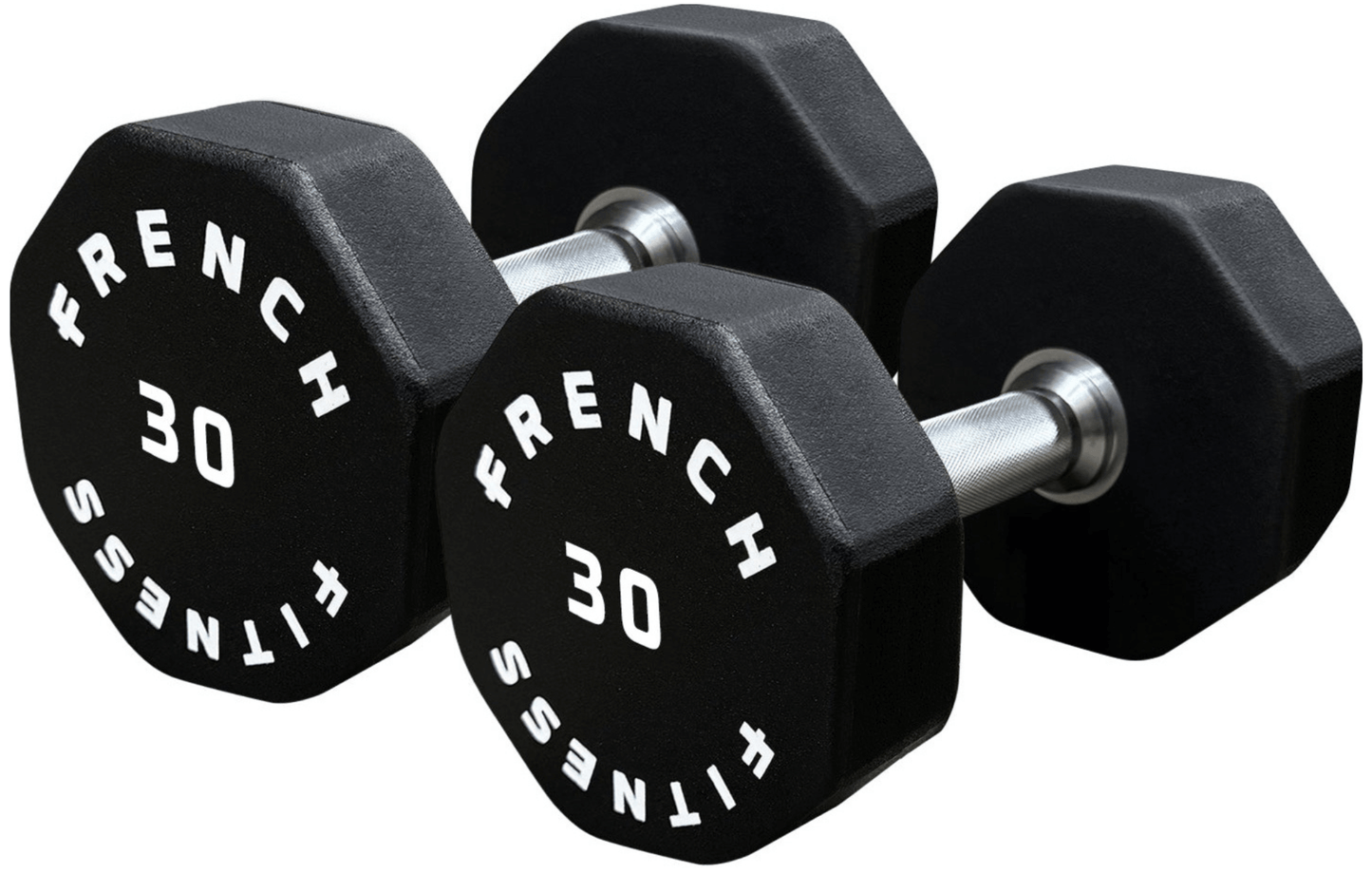 French Fitness Urethane 8 Sided Hex Dumbbell Set, 5-60 lbs (New) Image 7