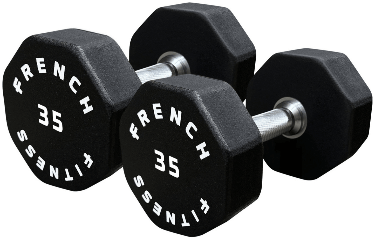 French Fitness Urethane 8 Sided Hex Dumbbell Set, 5-75 lbs (New) Image 8