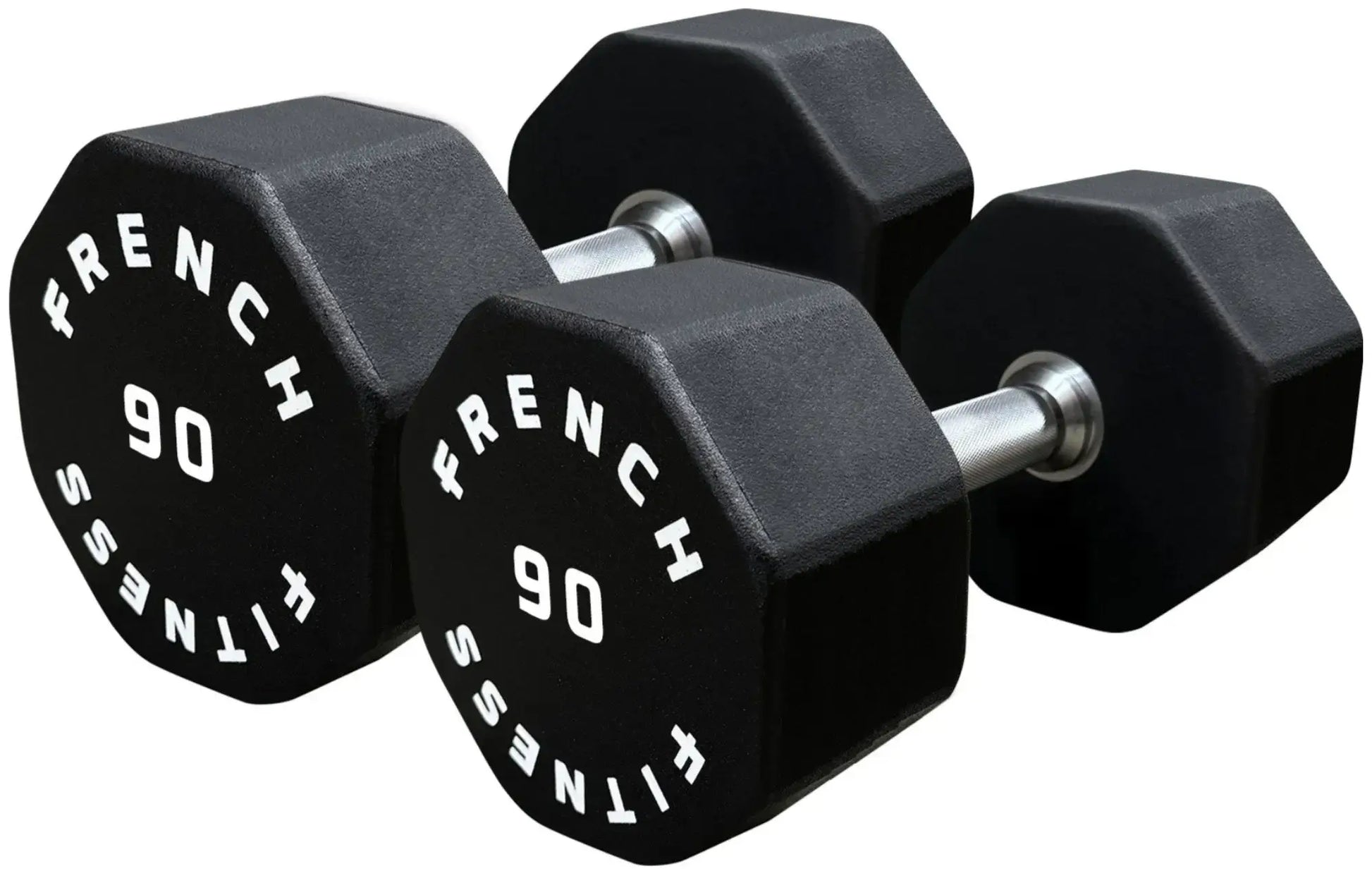 French Fitness Urethane 8 Sided Hex Dumbbell Set, 55-100 lbs (New) Image 9