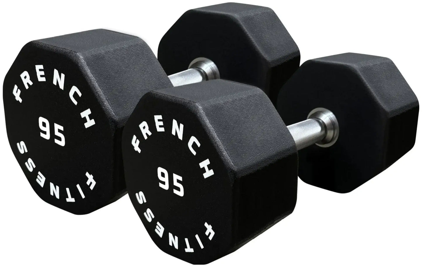 French Fitness Urethane 8 Sided Hex Dumbbell Set, 55-100 lbs (New) Image 10