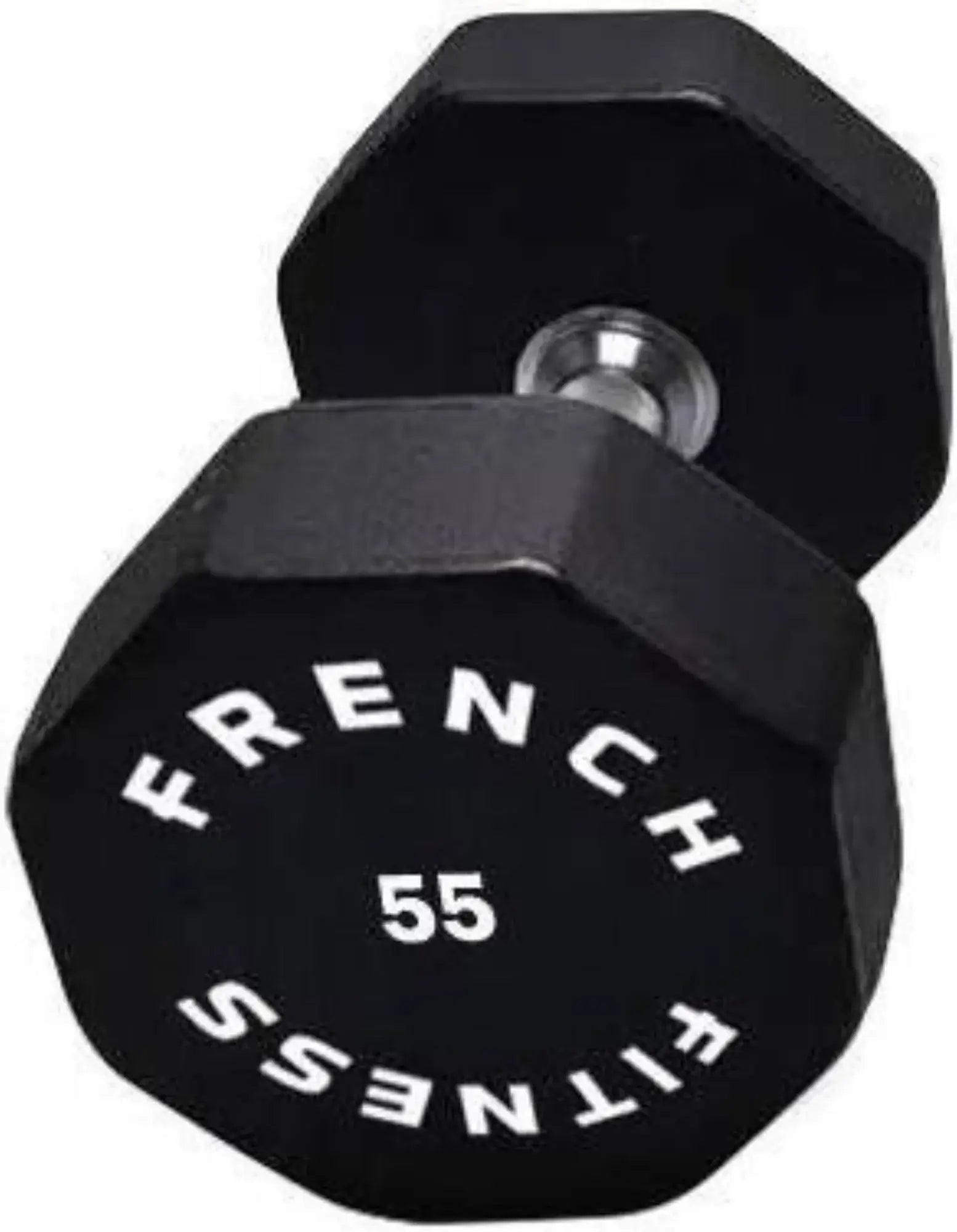 French Fitness Urethane 8 Sided Hex Dumbbell 55 lbs - Single (New) Image 2
