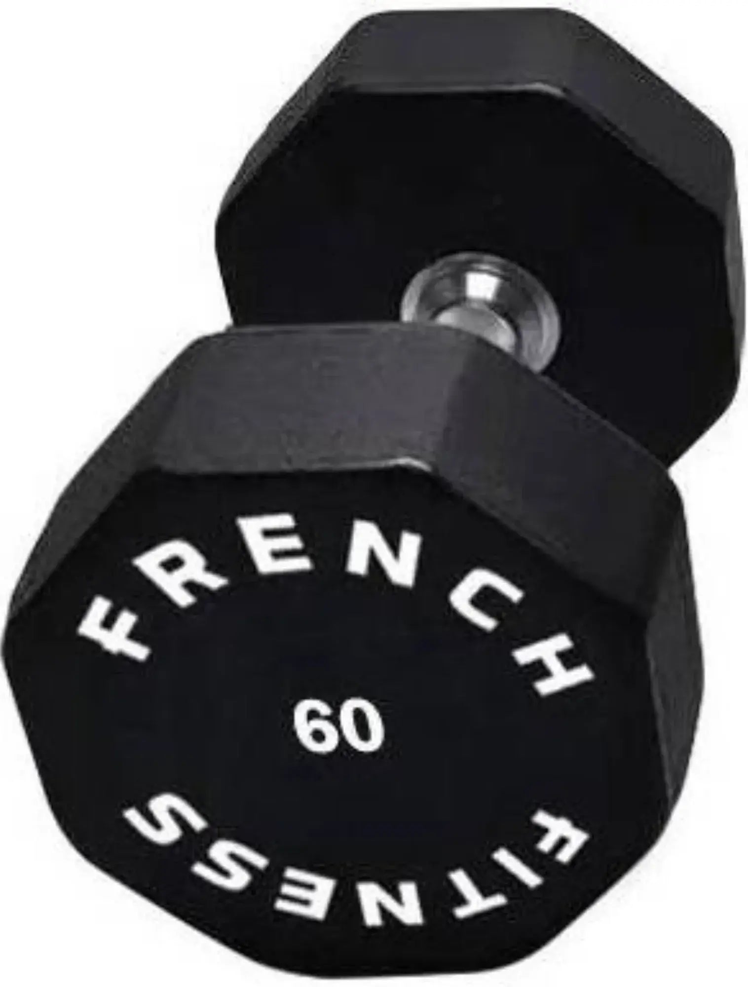 French Fitness Urethane 8 Sided Hex Dumbbell 60 lbs - Single (New) Image 2
