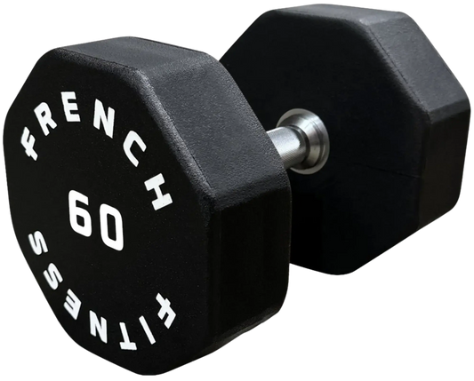 French Fitness Urethane 8 Sided Hex Dumbbell 60 lbs - Single (New) Image