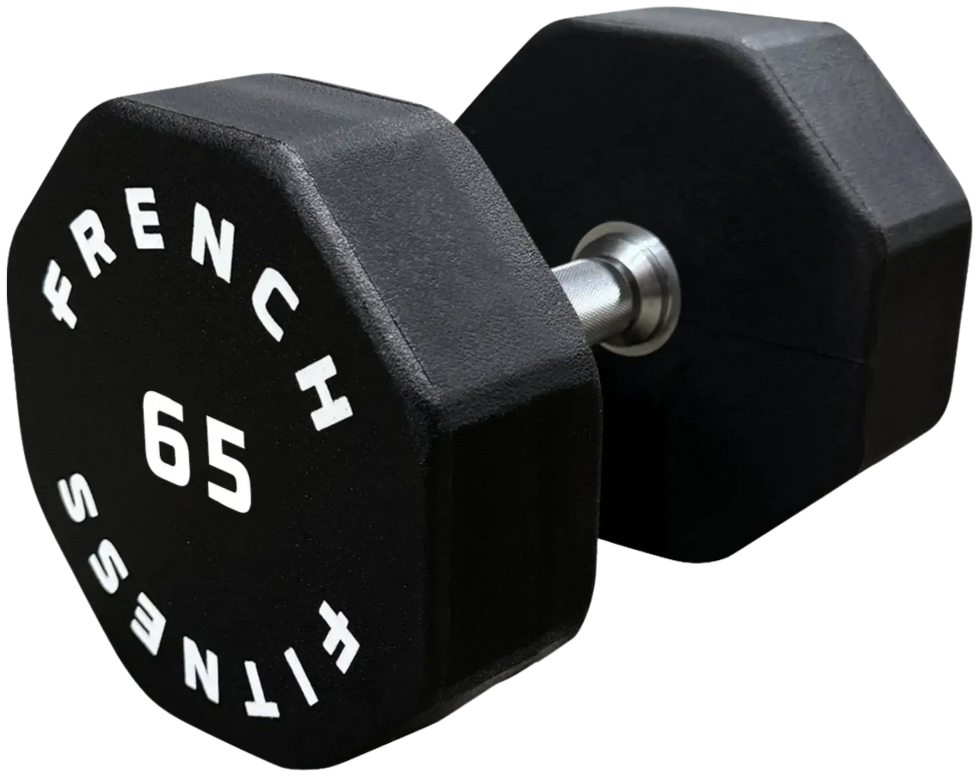 French Fitness Urethane 8 Sided Hex Dumbbell 65 lbs - Single (New) Image