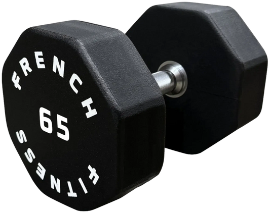 French Fitness Urethane 8 Sided Hex Dumbbell 65 lbs - Single (New) Image