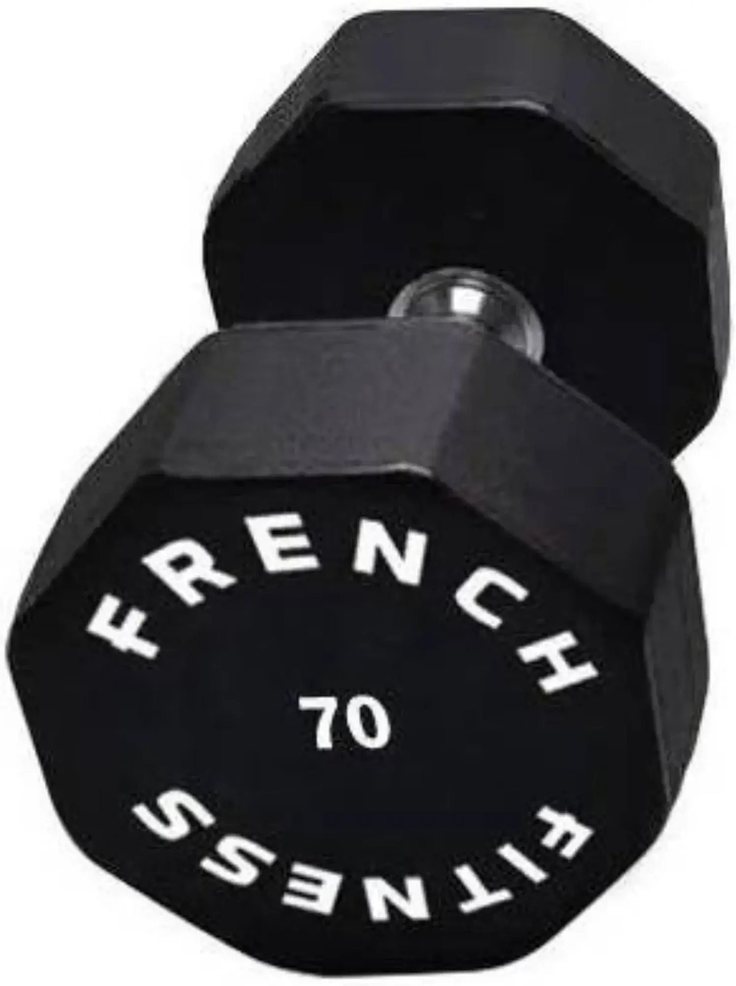 French Fitness Urethane 8 Sided Hex Dumbbell 70 lbs - Single (New) Image 2