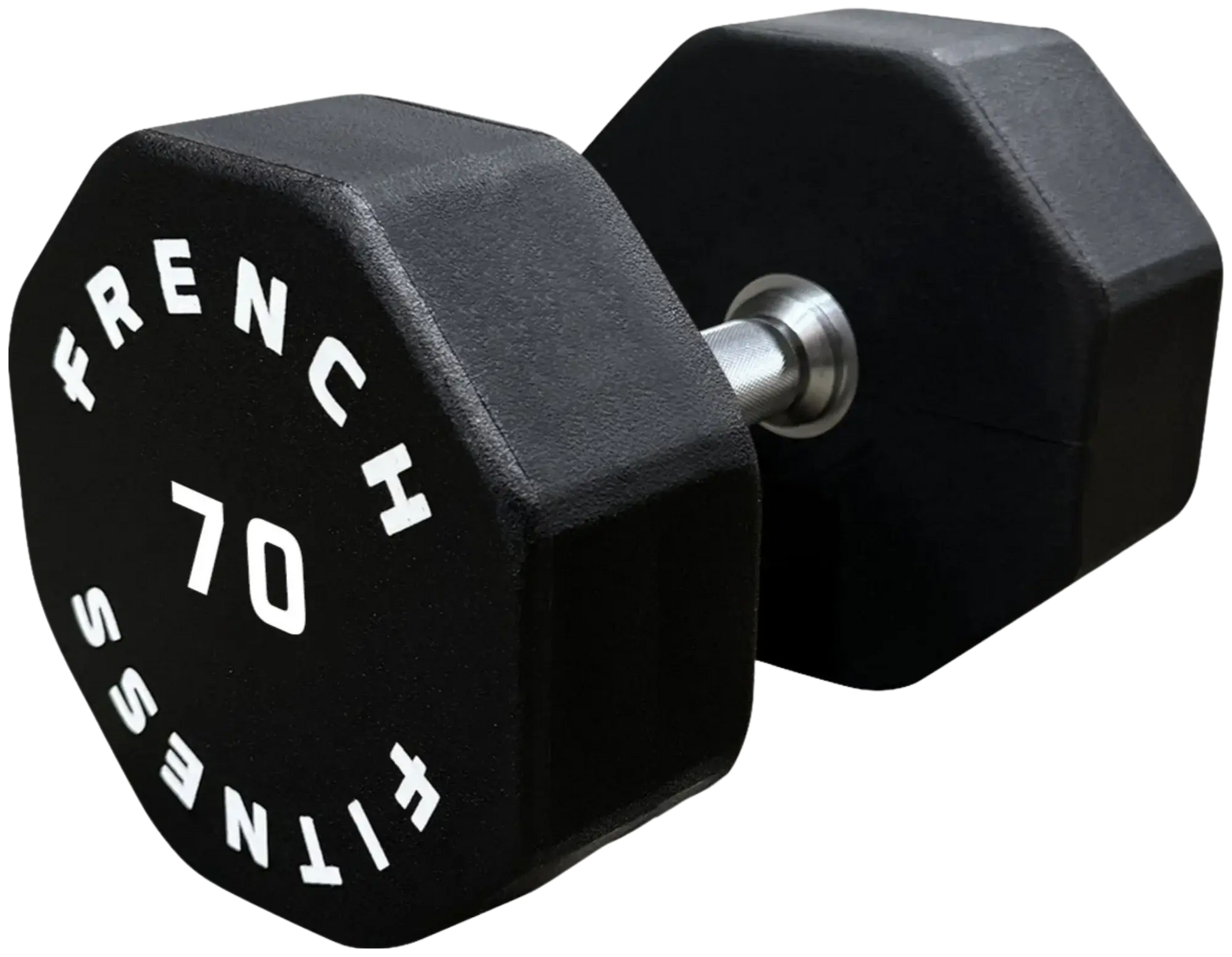 French Fitness Urethane 8 Sided Hex Dumbbell 70 lbs - Single (New) Image