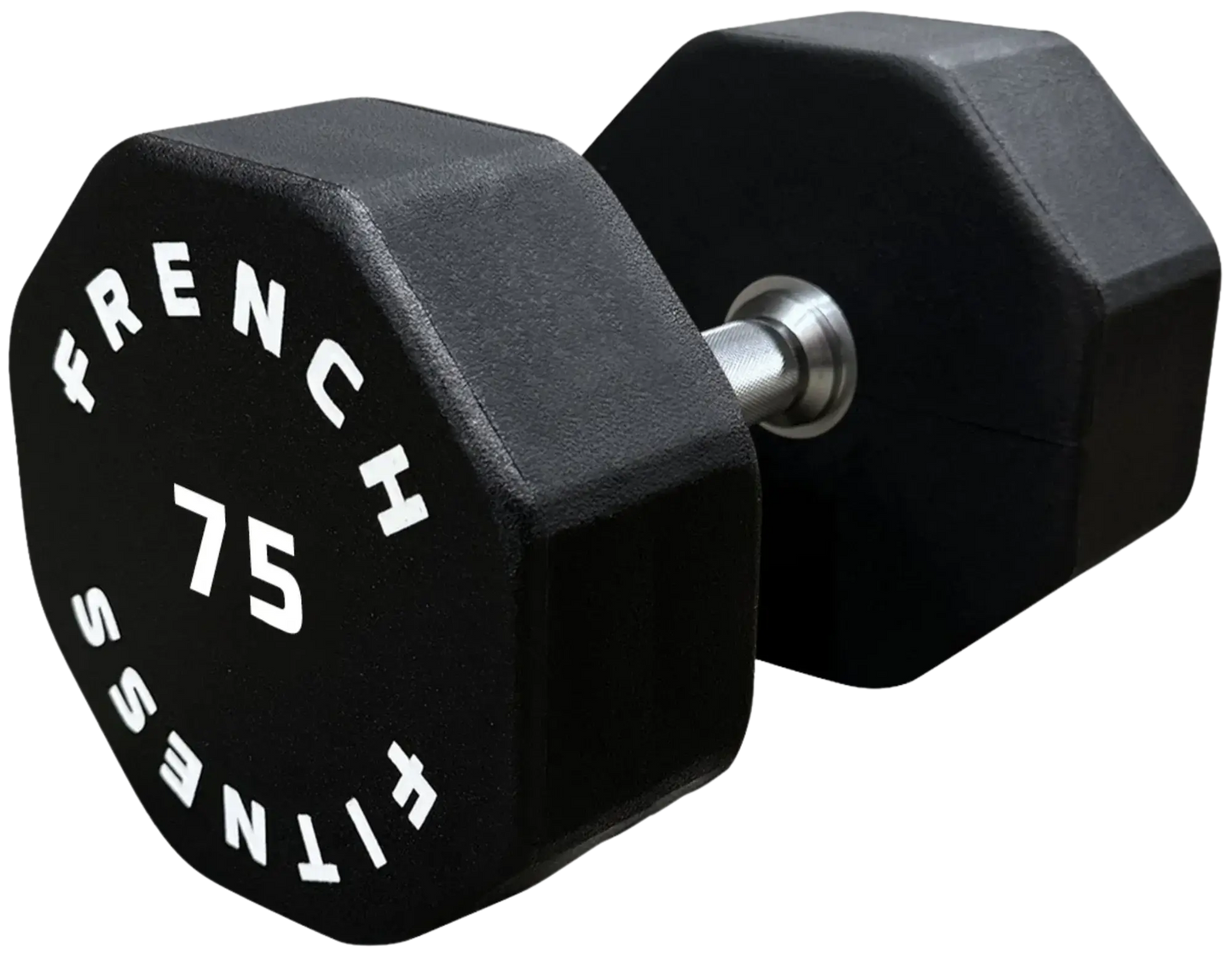 French Fitness Urethane 8 Sided Hex Dumbbell 75 lbs - Single (New) Image