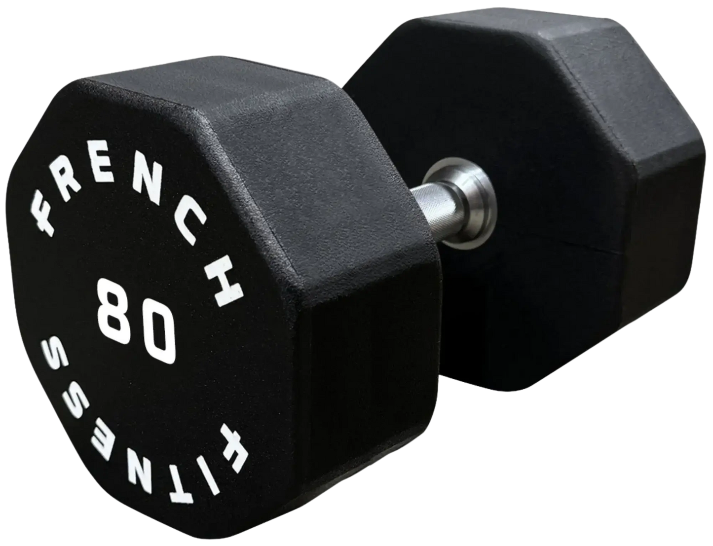 French Fitness Urethane 8 Sided Hex Dumbbell 80 lbs - Single (New) Image