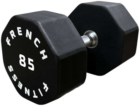 French Fitness Urethane 8 Sided Hex Dumbbell 85 lbs - Single (New) Image