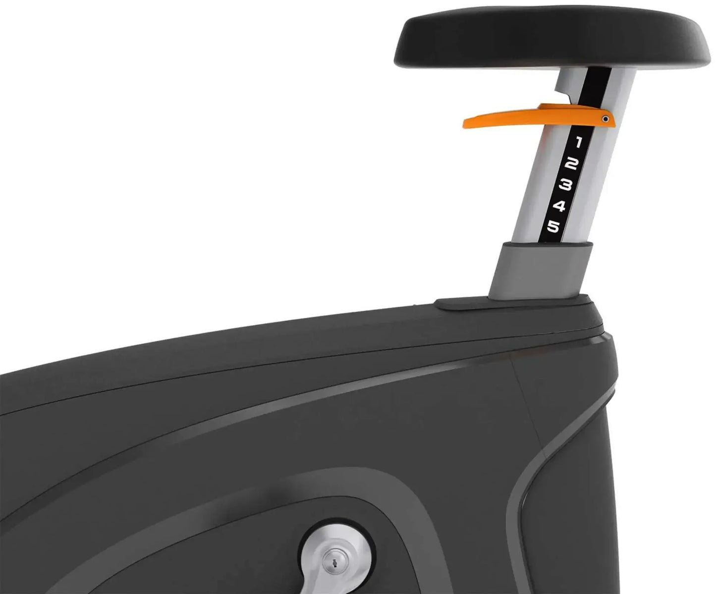 French Fitness UB420T Commercial Upright Bike w/10" Touch Console (New)- seat close-up