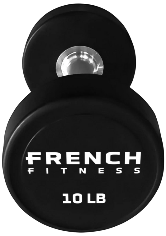 French Fitness Urethane Round Pro Style Dumbbell V2 10 lbs - Single (New) Image