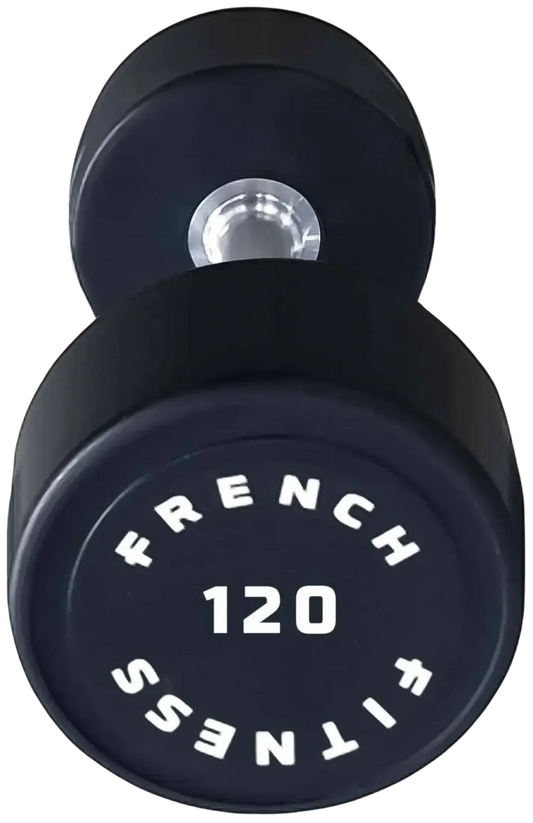 French Fitness Urethane Round Pro Style Dumbbell 120 lbs - Single (New) Image