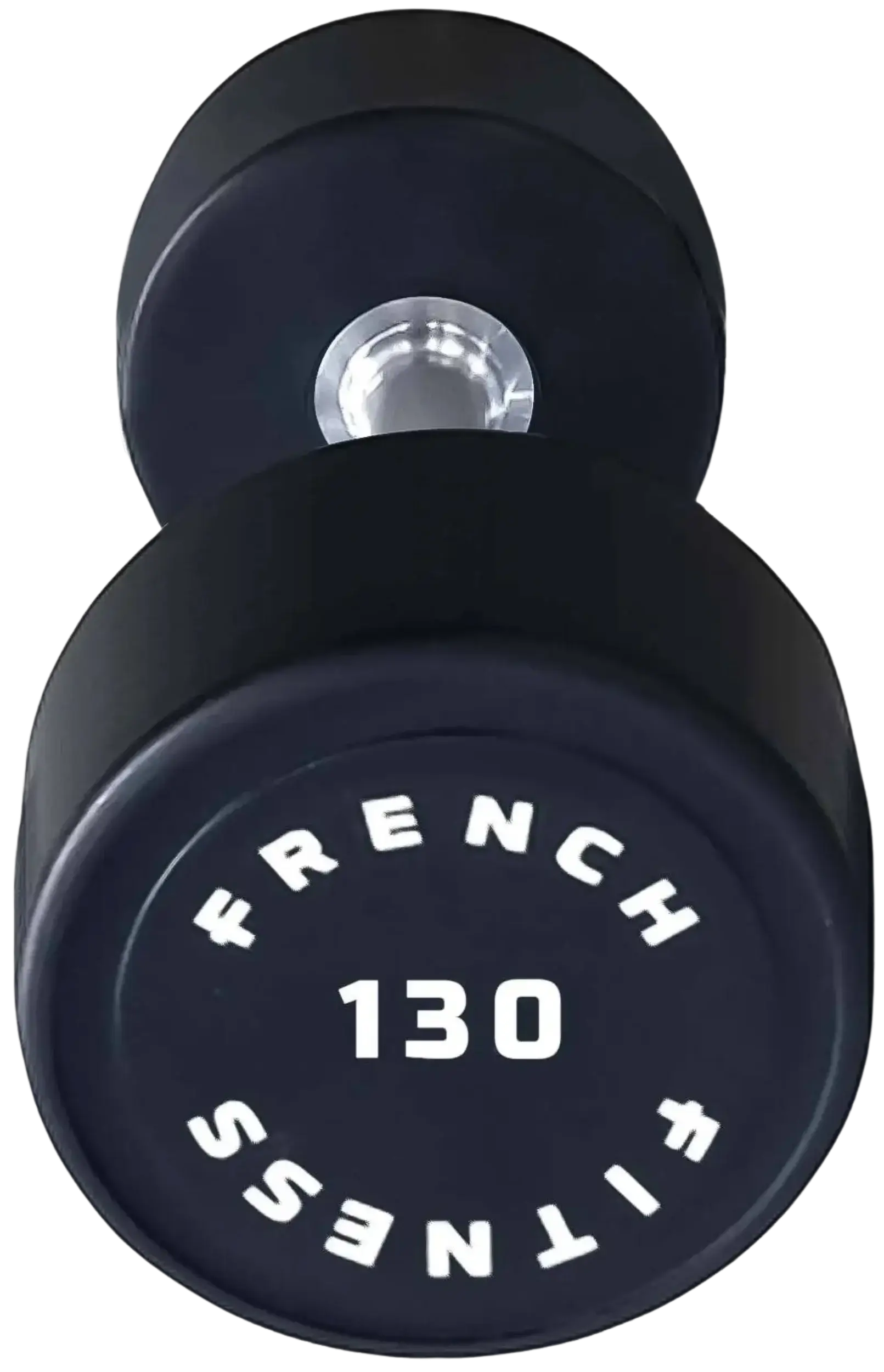 French Fitness Urethane Round Pro Style Dumbbell 130 lbs - Single (New) Image