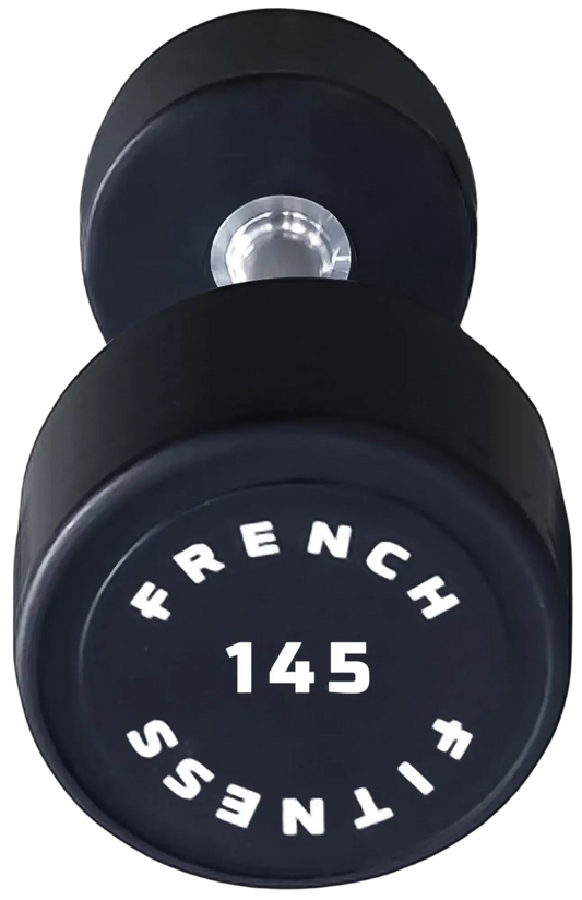 French Fitness Urethane Round Pro Style Dumbbell 145 lbs - Single (New) Image