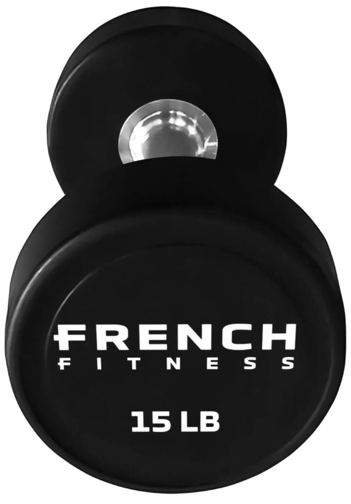 French Fitness Urethane Round Pro Style Dumbbell V2 15 lbs - Single (New) Image