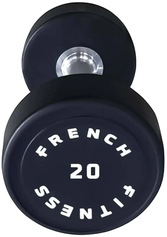 French Fitness Urethane Round Pro Style Dumbbell 20 lbs - Single (New) Image