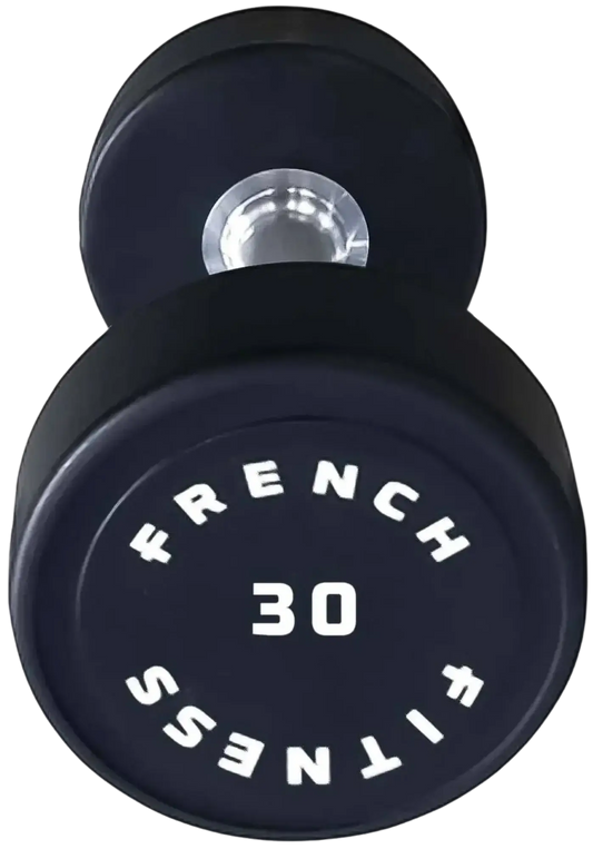 French Fitness Urethane Round Pro Style Dumbbell 30 lbs - Single (New) Image