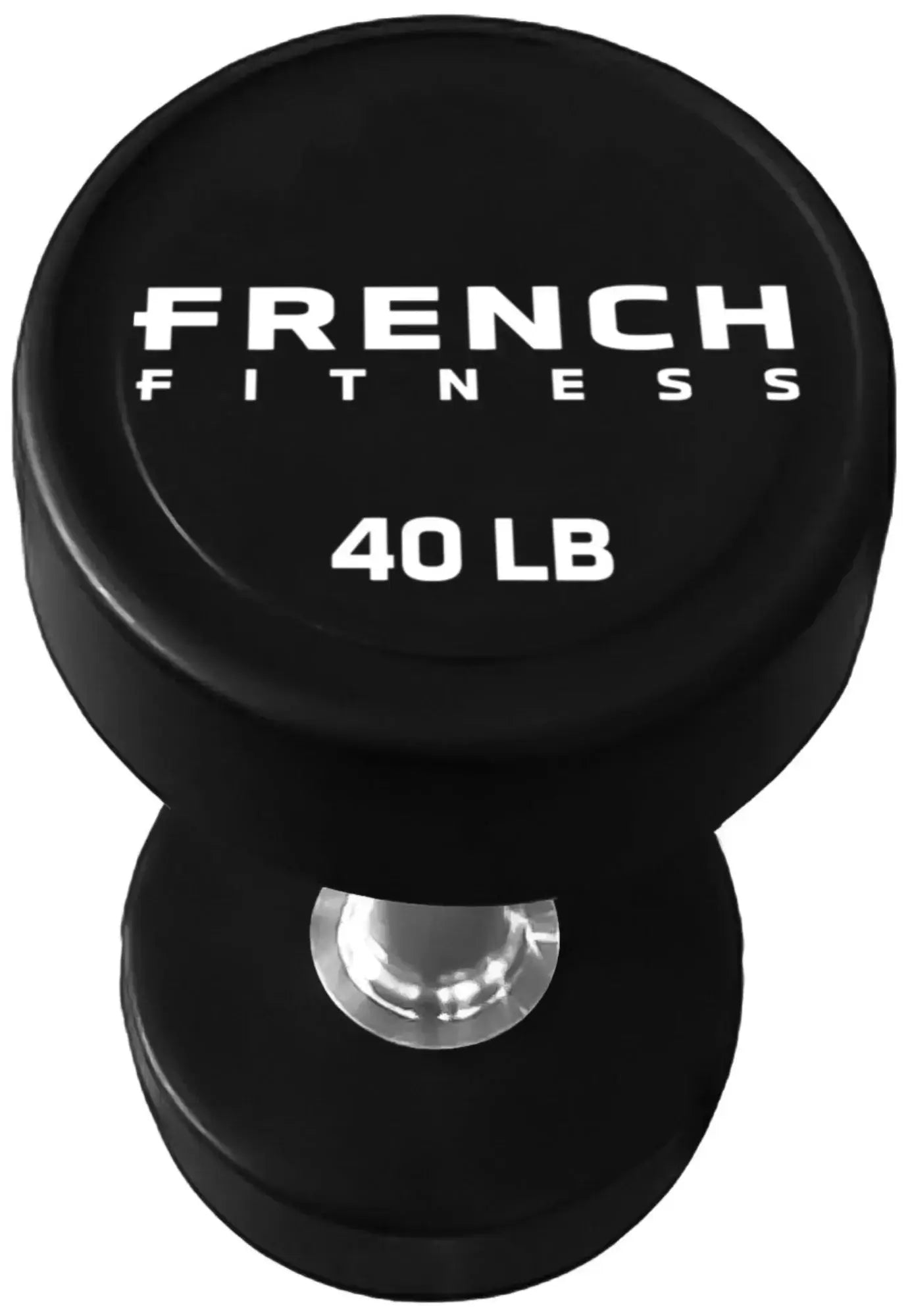 French Fitness Urethane Round Pro Style Dumbbell V2 40 lbs - Single (New) Image 2