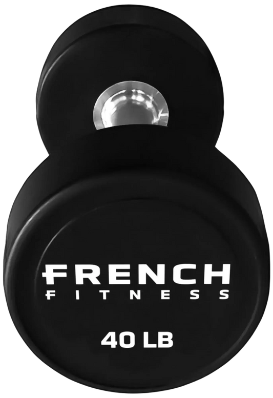 French Fitness Urethane Round Pro Style Dumbbell V2 40 lbs - Single (New) Image
