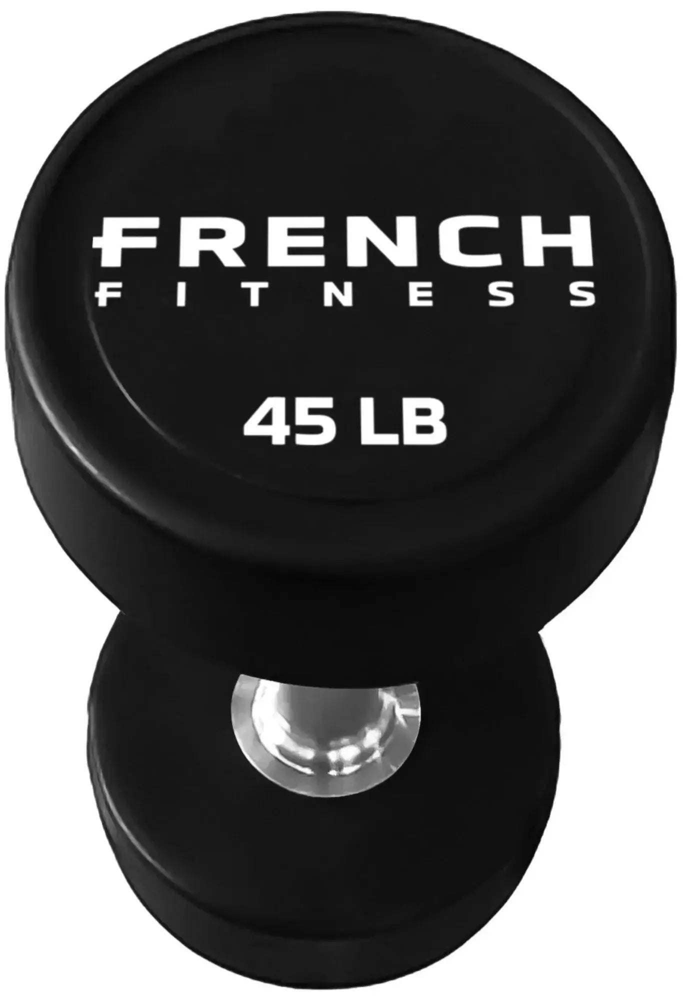 French Fitness Urethane Round Pro Style Dumbbell V2 45 lbs - Single (New) Image 2