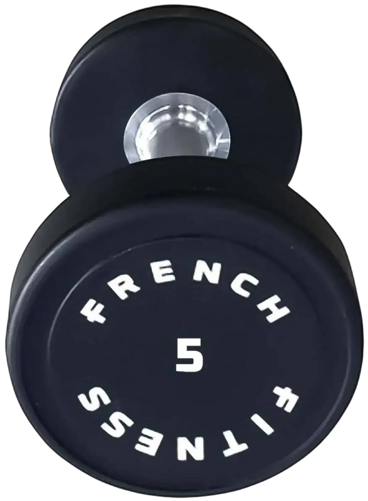 French Fitness Urethane Round Pro Style Dumbbell 5 lbs (New) Image