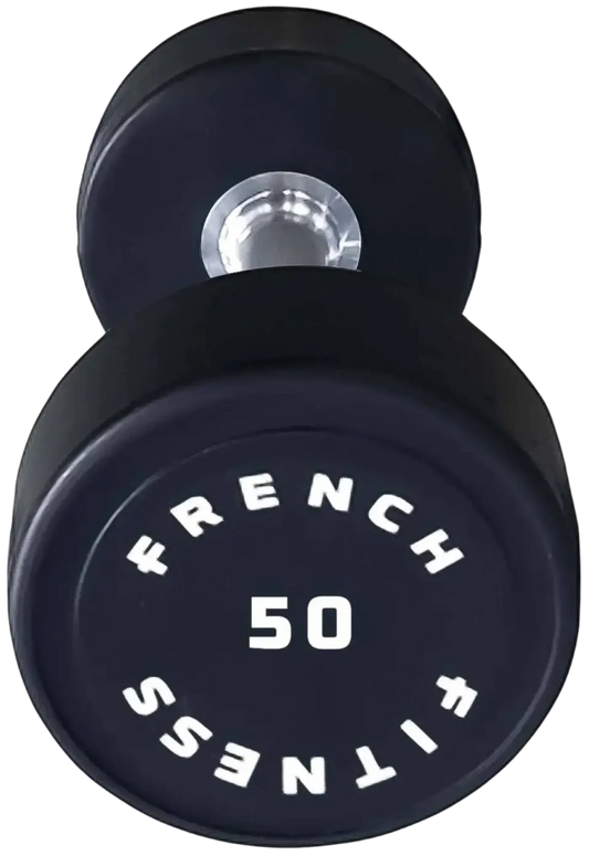 French Fitness Urethane Round Pro Style Dumbbell 50 lbs - Single (New) Image