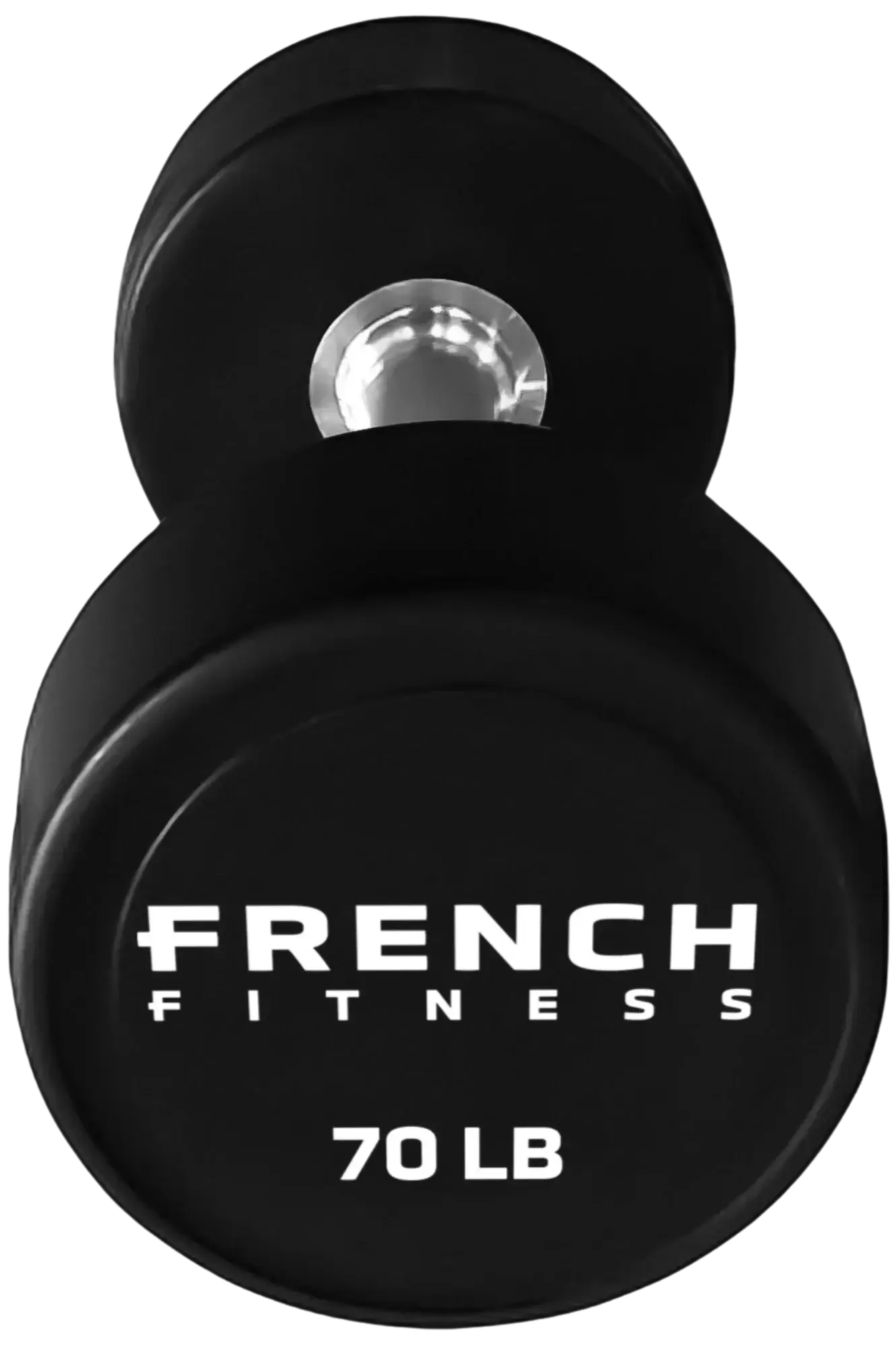 French Fitness Urethane Round Pro Style Dumbbell V2 70 lbs - Single (New) Image