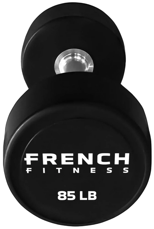 French Fitness Urethane Round Pro Style Dumbbell V2 85 lbs - Single (New) Image