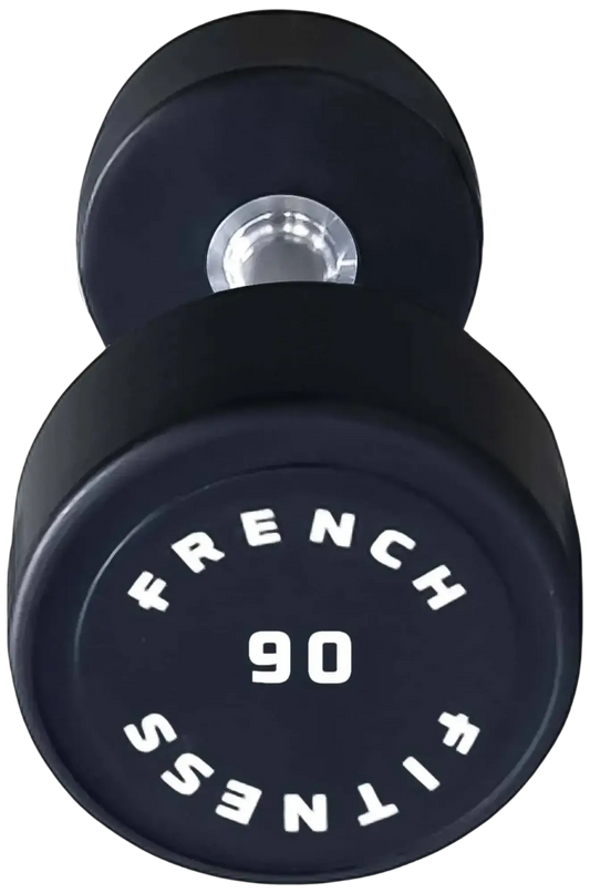 French Fitness Urethane Round Pro Style Dumbbell 90 lbs - Single (New) Image